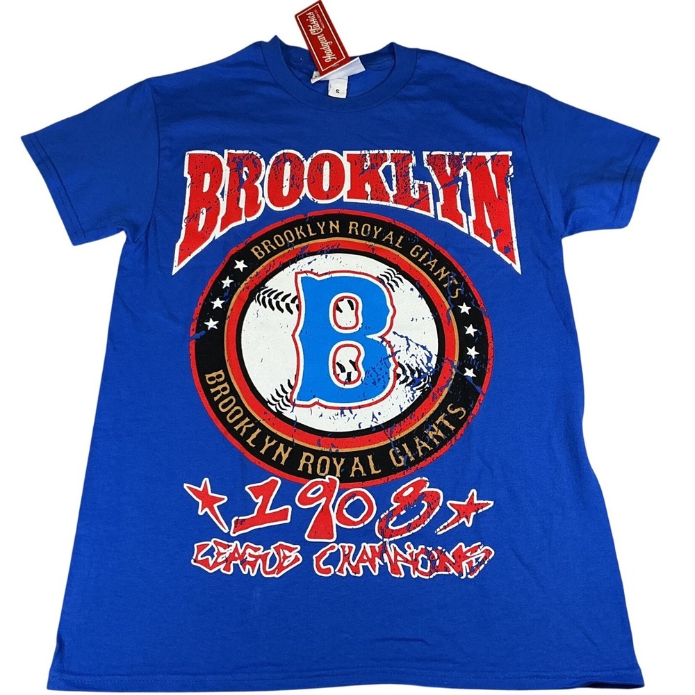 Headgear Classics Brooklyn Royal Giants 1908‎ Graphic T-Shirt Blue Small NWT